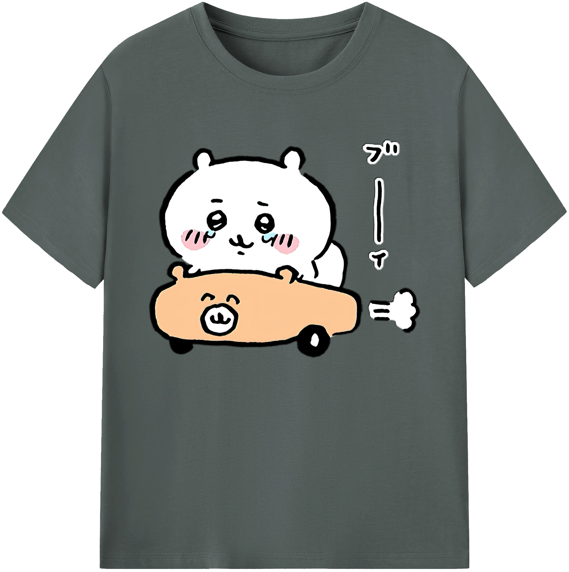 （画像用） ちいかわ ちいかわ Chii-kawa chiikawa 綿100％ メンズ半袖Tシャツ｜肌触りやわらか＆通気性